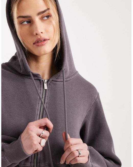 Cotton On Gray Contour Zip Through Jacket