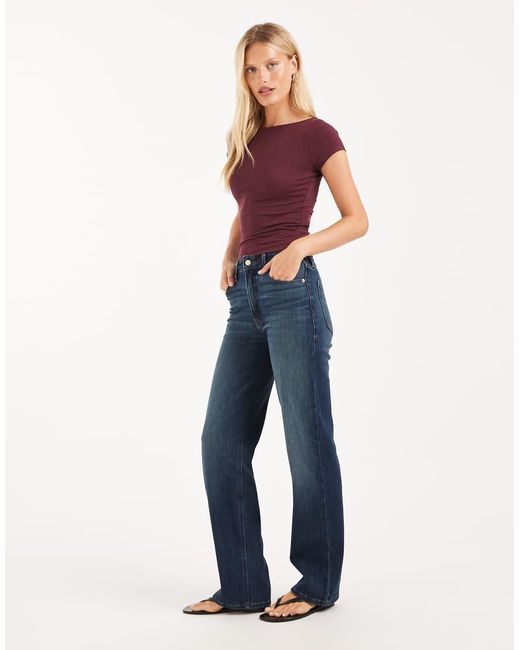 Hollister Red Seamless Slash Neck Top