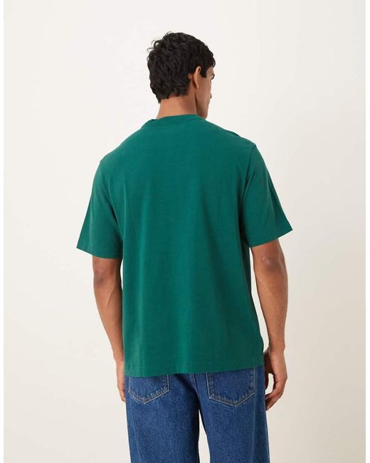 T-Shirt Premium A Maniche Corte Con Logo Sul Petto di Abercrombie & Fitch in Green da Uomo
