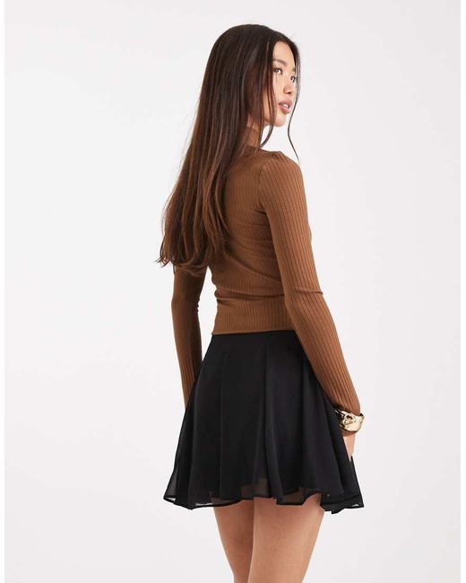 ASOS Black Flippy Chiffon Mini Skirt