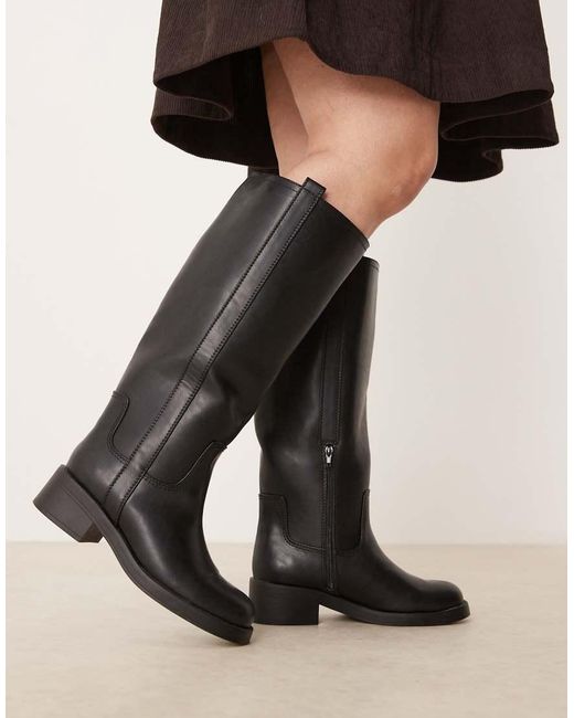 ASOS Black Curve Conan Pull On Chunky Boots