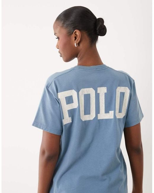 Polo Ralph Lauren Blue Back Print Straight Fit T-shirt