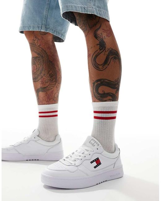 Tommy Hilfiger White Essential Cupsole Trainers for men