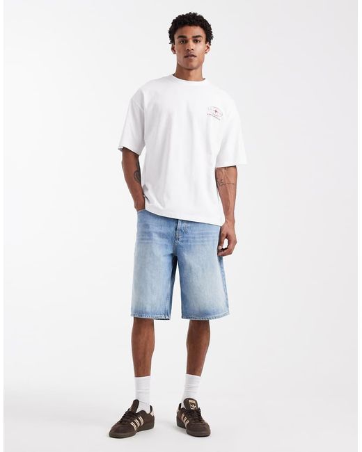 ASOS White Heavyweight Oversized T-shirt With Back Graphic for men