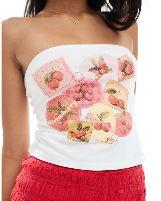 Miss Selfridge White – trägerloses top
