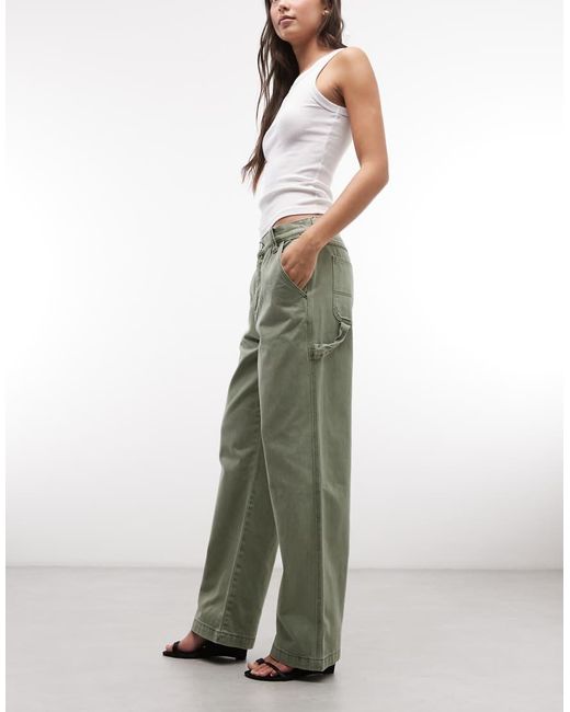 Abrand Jeans Green Slouchy Carpenter Jeans
