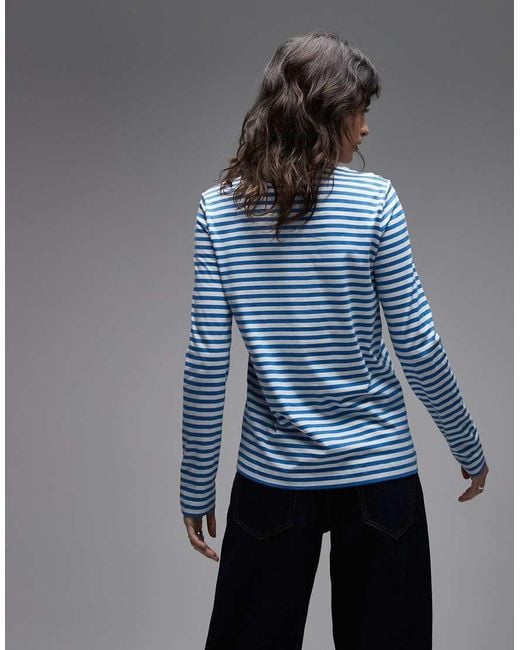 ARKET Blue Pure Cotton Long Sleeve T-shirt
