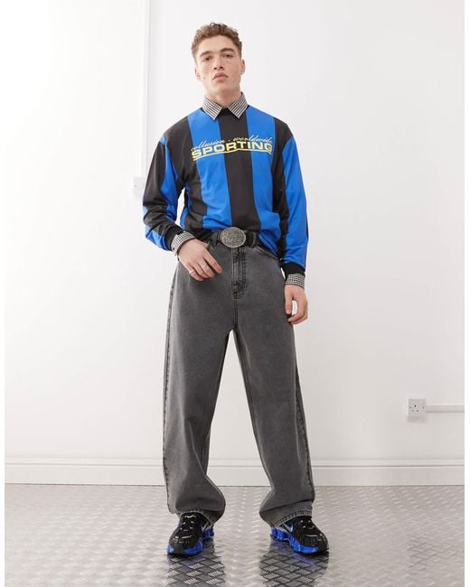 Collusion Black X001 Antifit Jeans for men