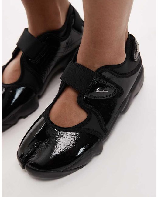 Nike Black Air Rift Patent Trainers