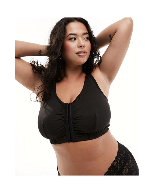 Yours Black Front Fasterning Bra