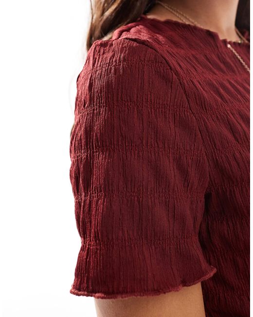 Vero Moda Red – kurzärmliges t-shirt