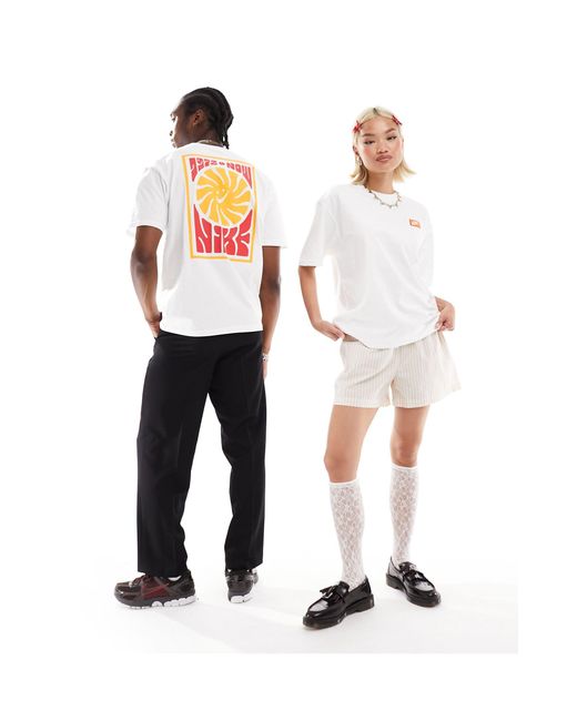 T-shirt bianca con stampa stile festival sulla schiena di Nike in White da Uomo
