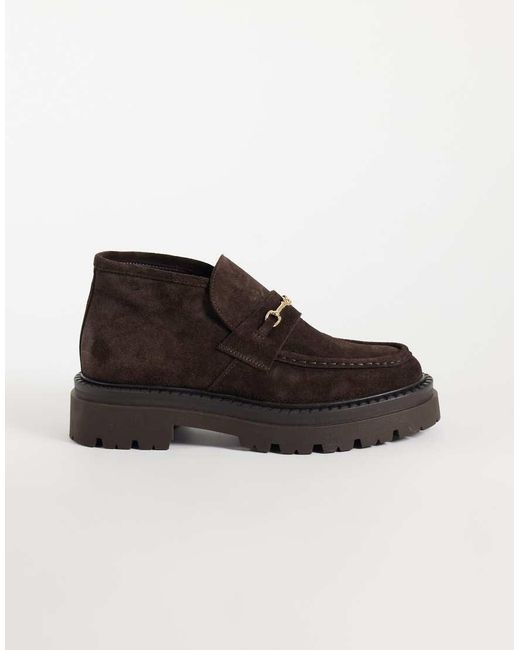 Steve Madden Brown Karima Chunky Suede High Top Loafer