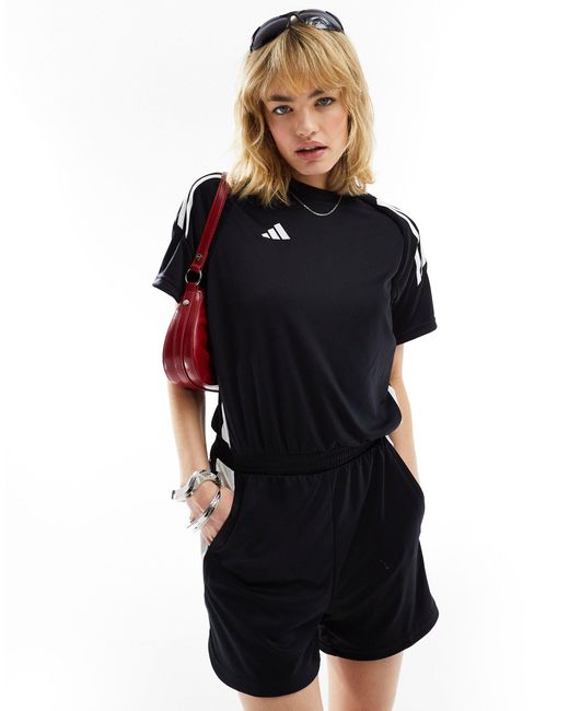 Adidas - football tiro 24 - tuta corta nera di Adidas Originals in Black