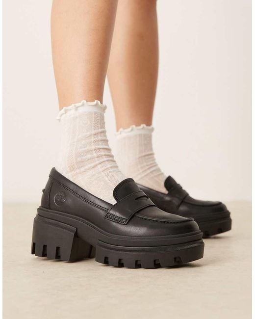Timberland Blue Everleigh Chunky Heeled Loafer