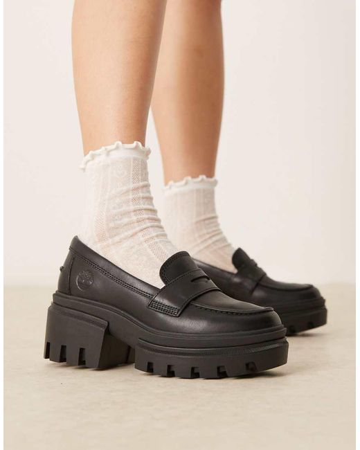 Timberland Blue Everleigh Chunky Heeled Loafer