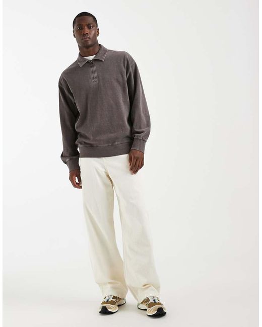 Carhartt Gray Harper Polo Sweatshirt for men
