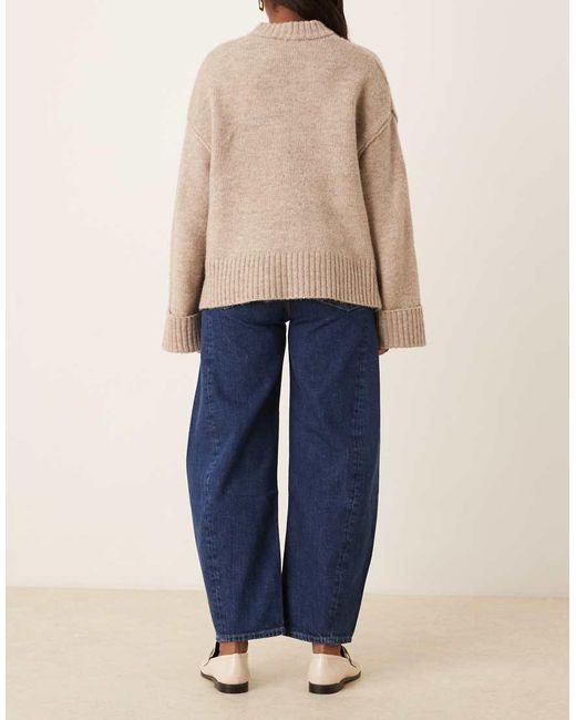 Vaqueros Capri De Pernera Barrel Con Lavado Azul Oscuro Bloom De ARKET de color Blue