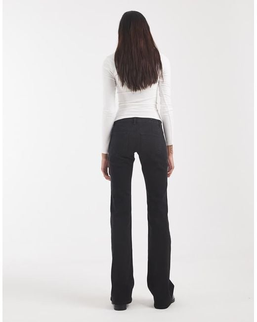 ONLY White Lola Super Low Waist Flared Jeans