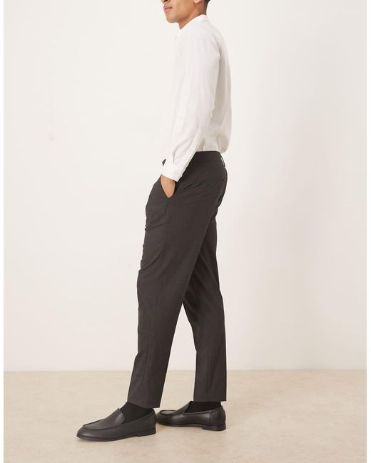 ASOS Gray Dressy Tapered Fit Pants for men