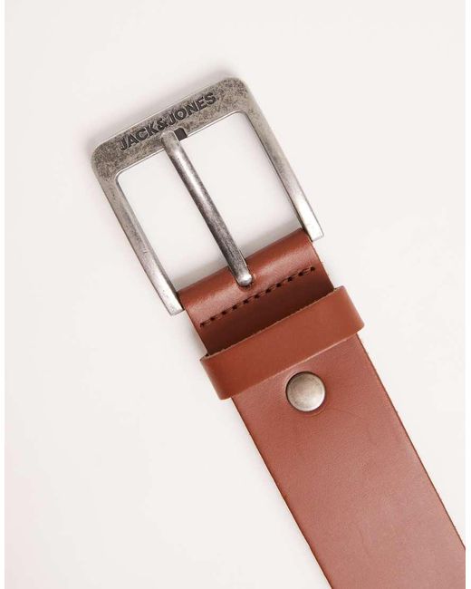 Jack & Jones Blue Leather Belt for men