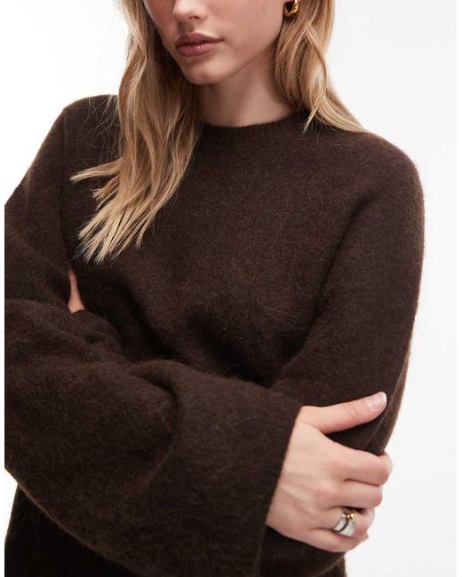 ARKET Brown Super Soft Alpaca And Wool Relaxed Sweater