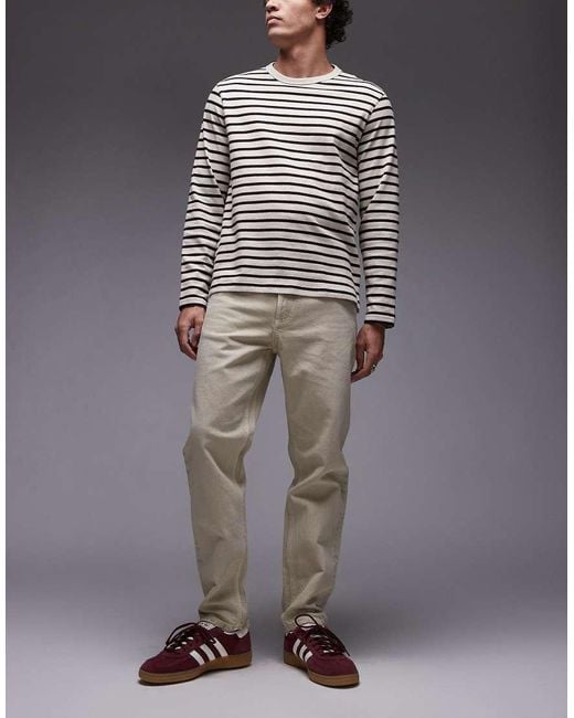 Mango Gray Barrel Leg Jeans for men
