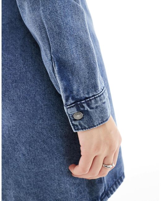 Vero Moda Blue Long Sleeve Denim Shirt Dress