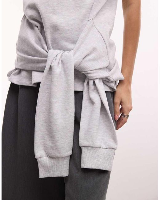ASOS White Tie Waist Hoodie-style Tank