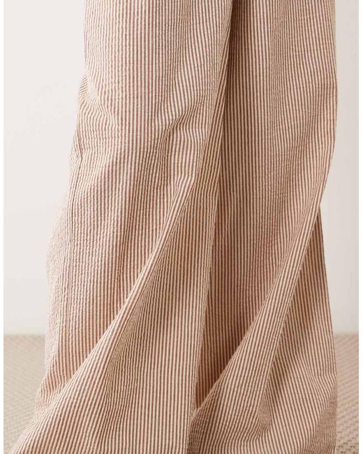 Wednesday's Girl Natural Tie Up Wide Leg Trouser
