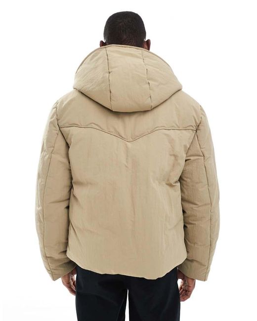 Piumino Color Pietra di ASOS in Natural da Uomo