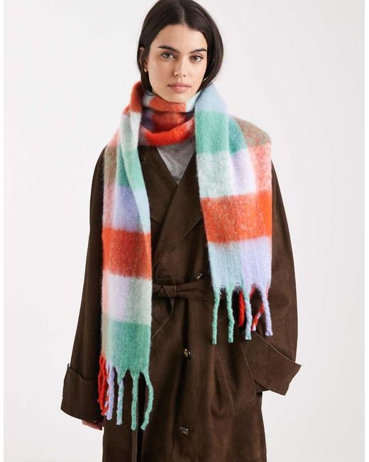 Pieces Red Medium Super Soft Tassle Scarf