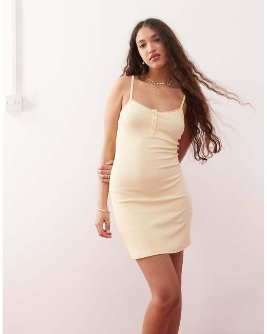Miss Selfridge Pink Button Detail Mini Dress