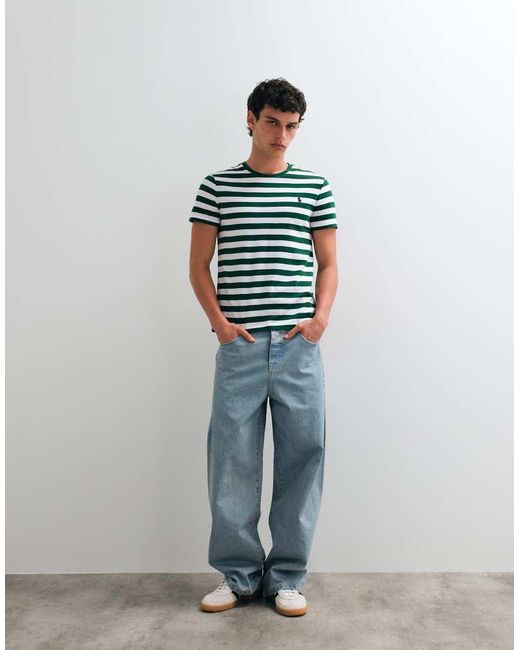 Polo Ralph Lauren White Striped Slim Fit T-shirt for men