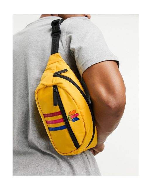 adidas Originals National Three Stripes Waist Fanny Pack in Yellow for Men  | Lyst