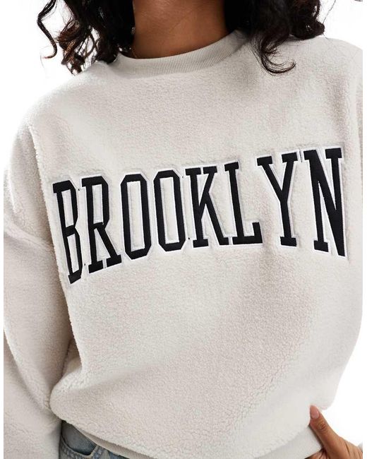 Brave Soul White Borg Print Sweatshirt