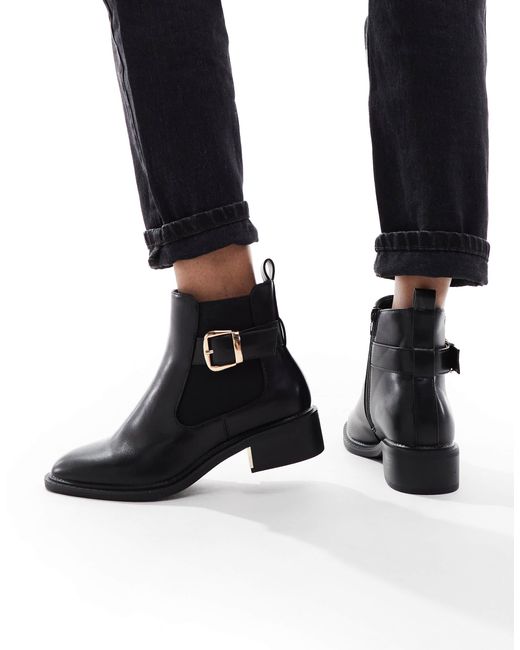SEQWL Black Latte Refined Chelsea Boots