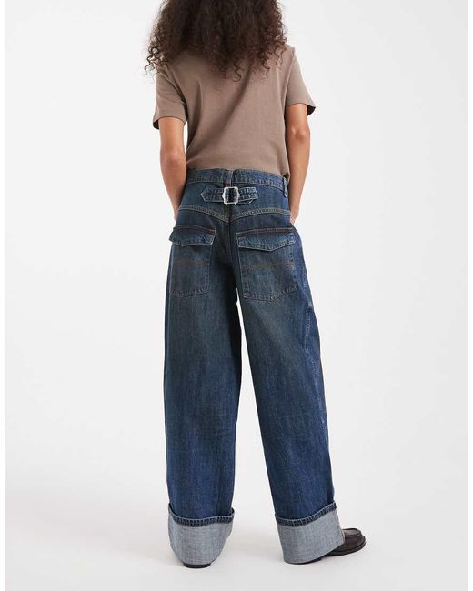 Collusion Blue Turn-up Jeans
