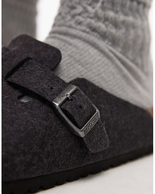 Birkenstock – boston – clogs aus wolle in Black für Herren