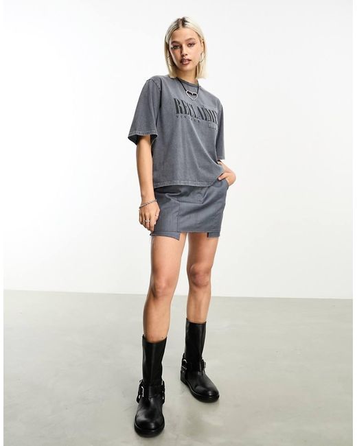 Reclaimed Vintage Gray Logo Cropped Tee