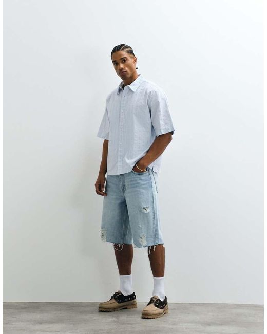 Levi's White Lama Short Sleeve Boxy Shirt for men