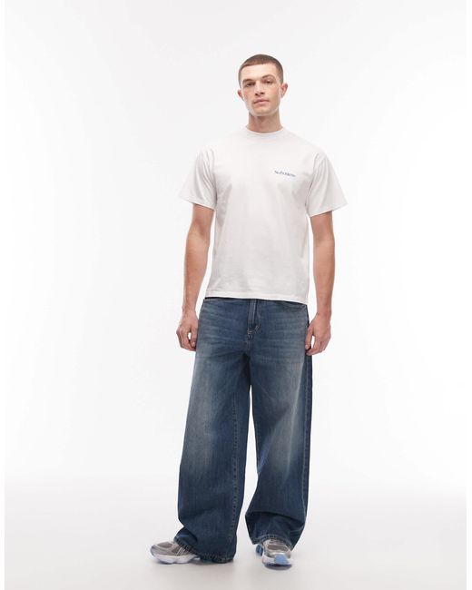No Problemo White 100% Cotton T-Shirt With Mini Logo for men