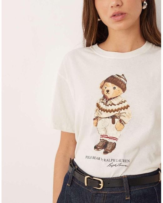 Polo Ralph Lauren Blue T-shirt With Bear Logo