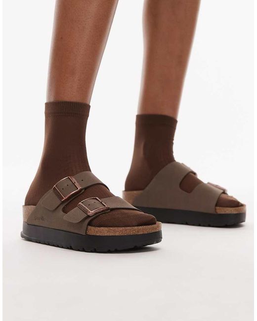 Birkenstock Brown Papillio Arizona Flex Platform Sandal