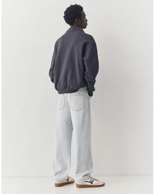 Pull&Bear Blue Straight-leg Jeans for men