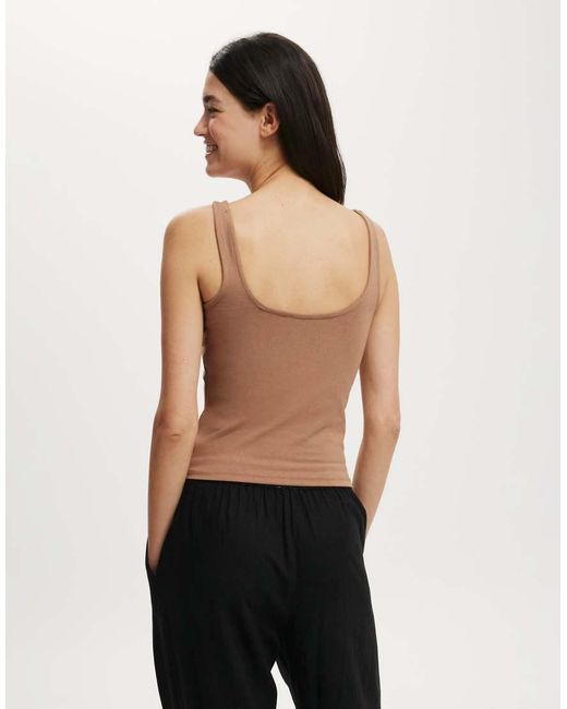 Cotton On Black All Day Square Neck Tank