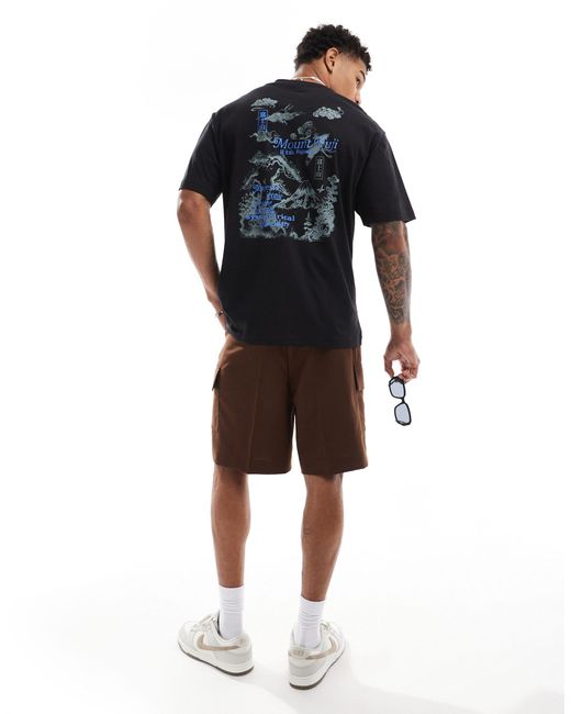 T-shirt oversize avec imprimé fuji au dos Only & Sons pour homme en coloris Blue