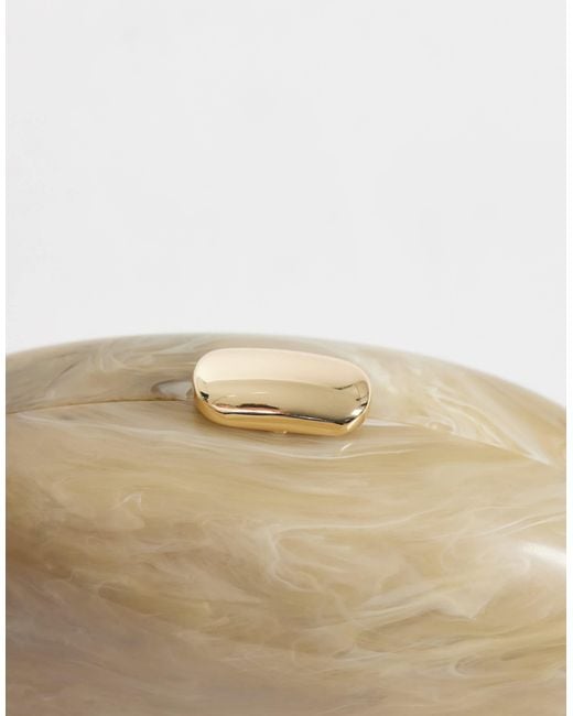 Mango Natural Marble Effect Clutch Bag