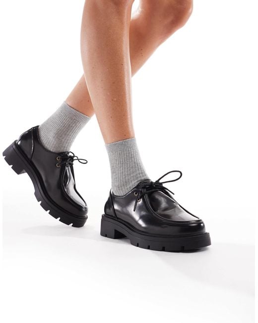 SEQWL Black Alfa Chunky Lace Ups