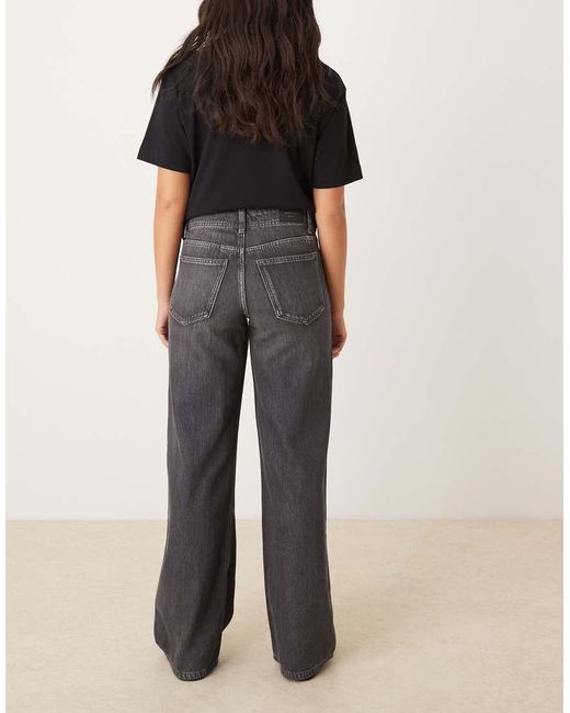 Gina Tricot Black Low Waist Wide Leg Jeans